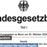 Ab 31.10.2024 gelten die neuen Regeln