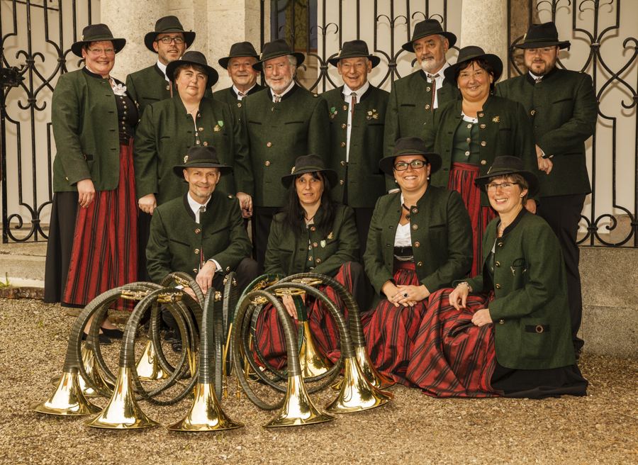 Die Bläsergruppe in der neuen Tracht, 2014